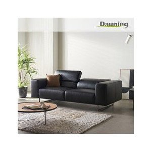 다우닝 오브 3인 전체 내추럴 가죽 소파+스툴 (색상:베이지)