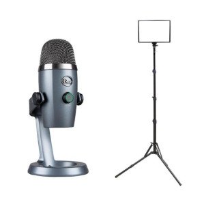 [큐브모아] PC마이크+조명 세트 4/블루 예티 나노+큐브라이트45 17인치 와이드 LED 조명 패키지 > 영상가전