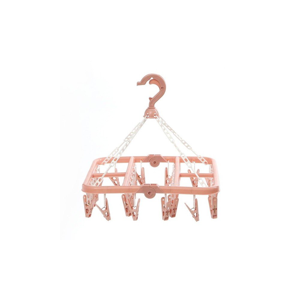 리빙홈 빨래집게 건조대 2p세트(32p) (핑크)