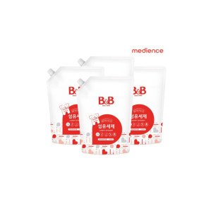 비앤비 세제 베이비파우더 1500ml 리필 4개입+(800ml 4입+50ml 4입+티슈 증정)_BB02