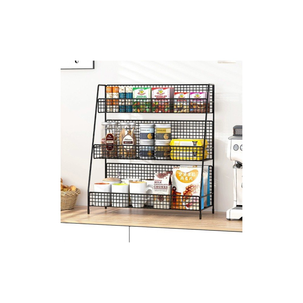 철재 3단 거실 주방 틈새 수납장 수납 선반 수납함