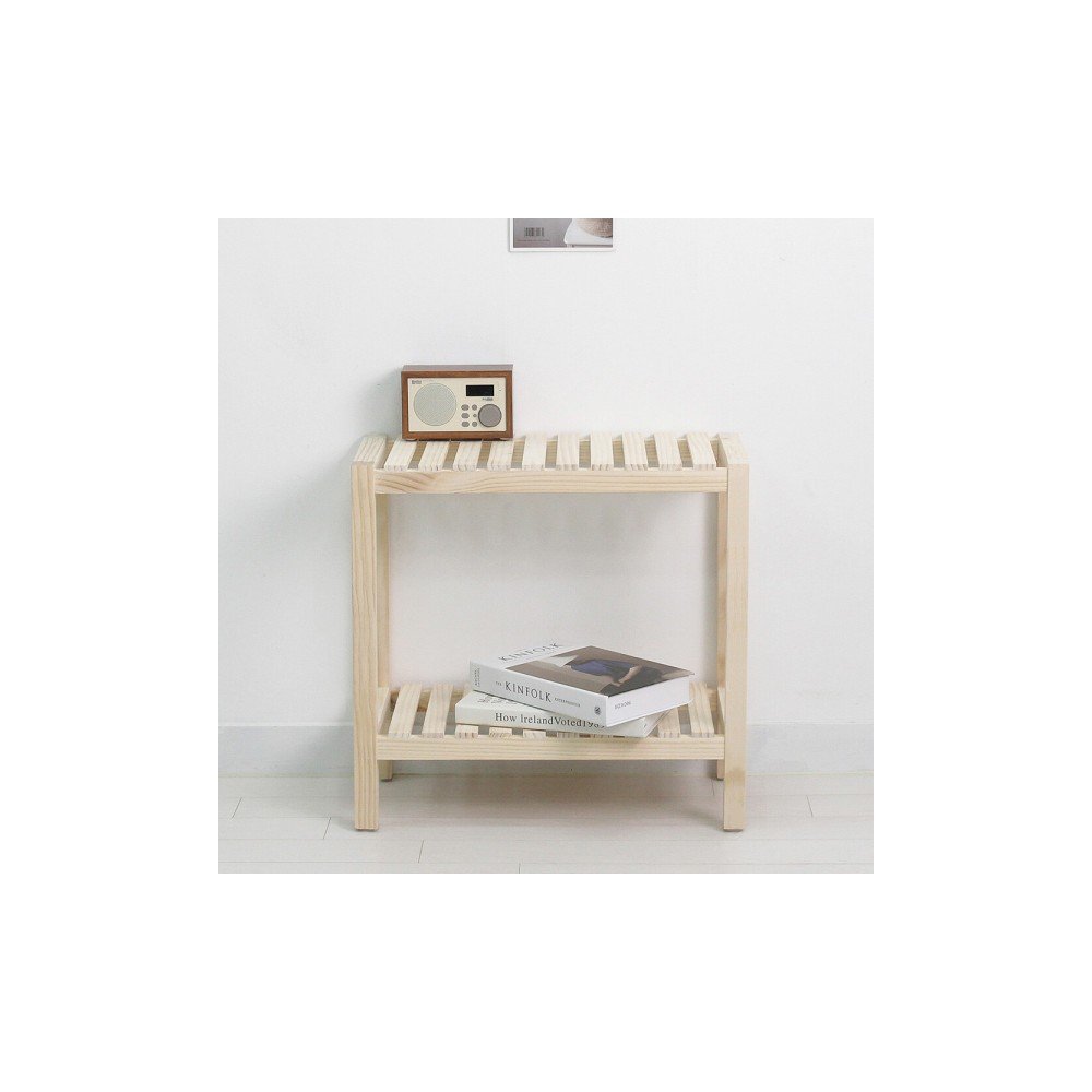 원목 신발장 선반 수납장 2단500 신발정리대 옹이없는 100% 프리미엄 원목소재