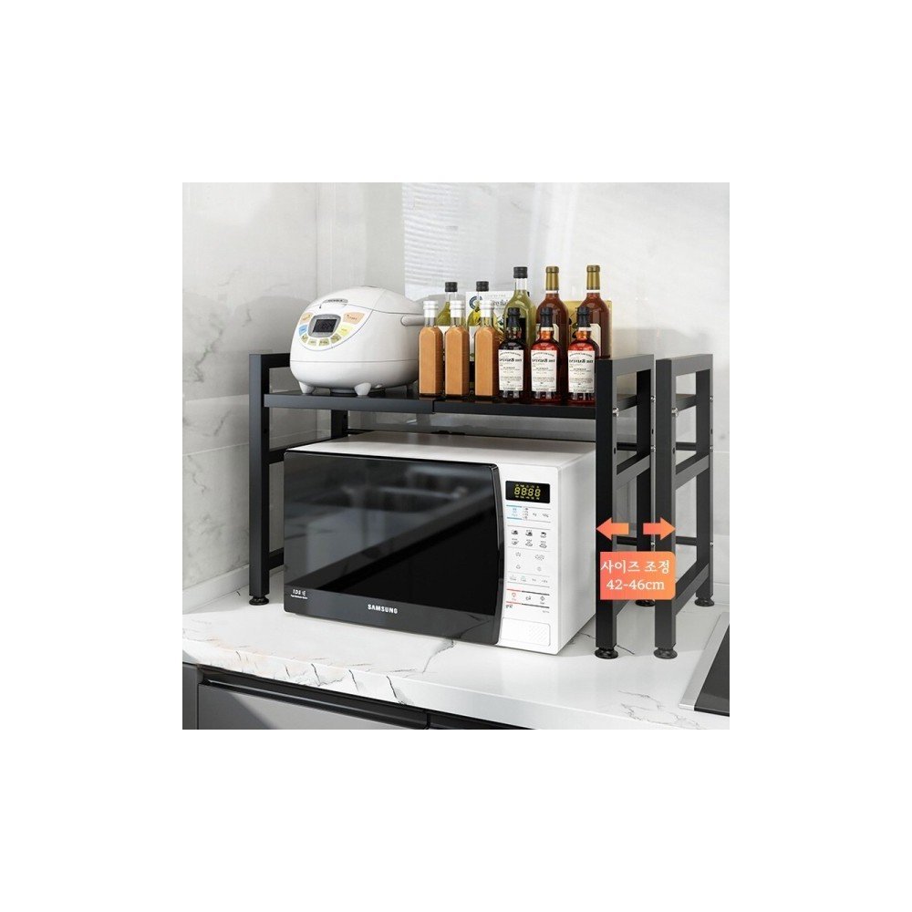 전자렌지선반 주방 넓이 높이 조절 스탠드선반 수납선반 밥솥선반