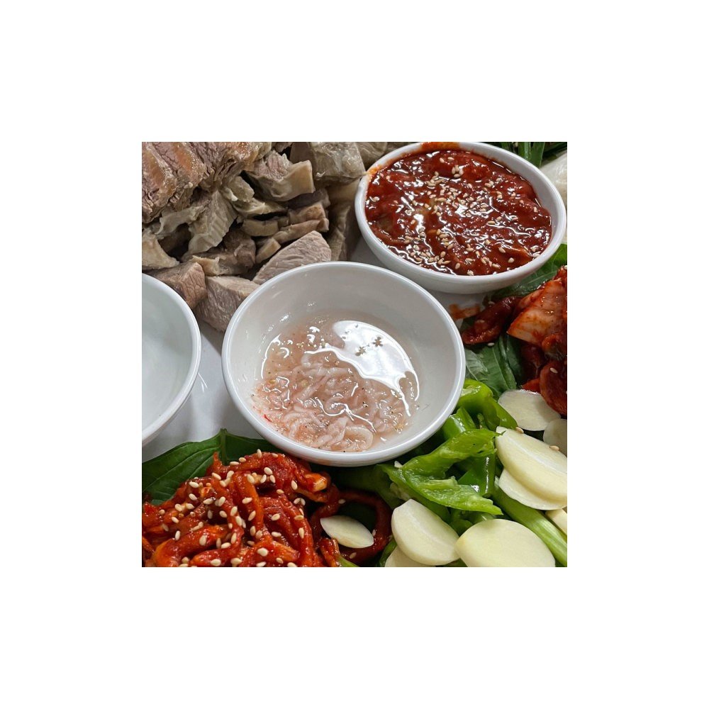 맛있는 옛날 돈편육250g (돼지머리 국산)슬라이스4팩총1kg+새우젓15g/2세트구매시편추가배송